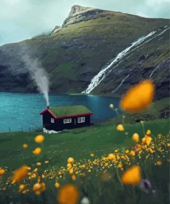 Isolated House Beautiful View Diamond Painting