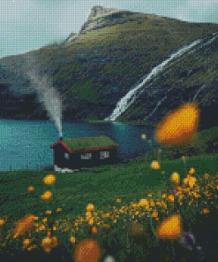 Isolated House Beautiful View Diamond Painting