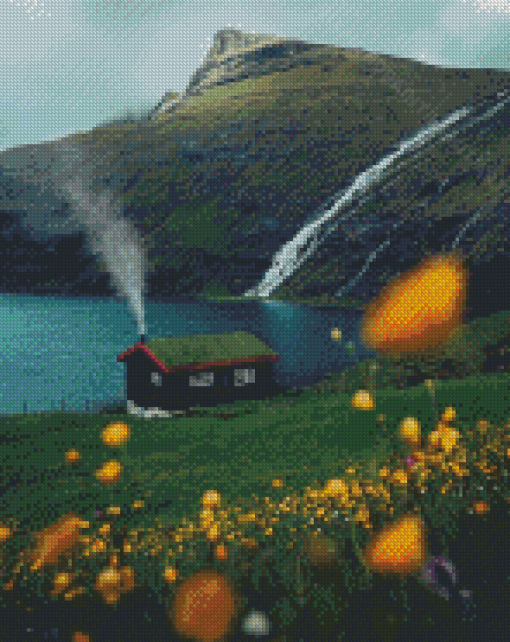 Isolated House Beautiful View Diamond Painting