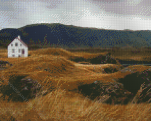 Isolated House Landscape Diamond Painting