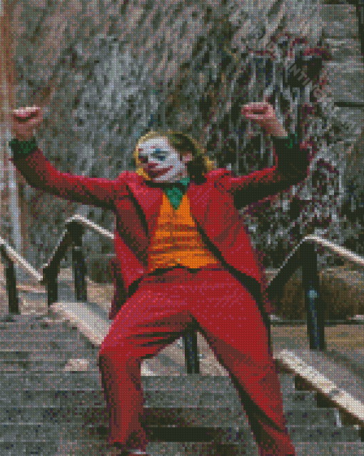 Joker Dancing On Stairs Diamond Painting