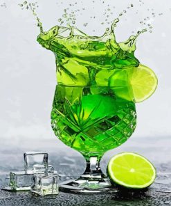 Lime Splash Drink Diamond Painting