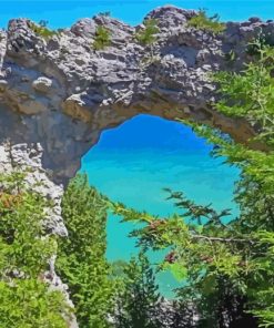 Mackinac Island Arch Diamond Painting