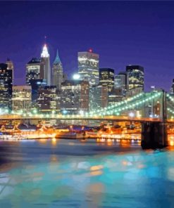 Manhattan Lights By Night Diamond Painting