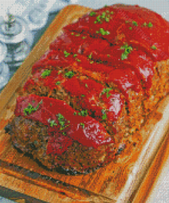 Meatloaf With Tomato Sauce Diamond Painting