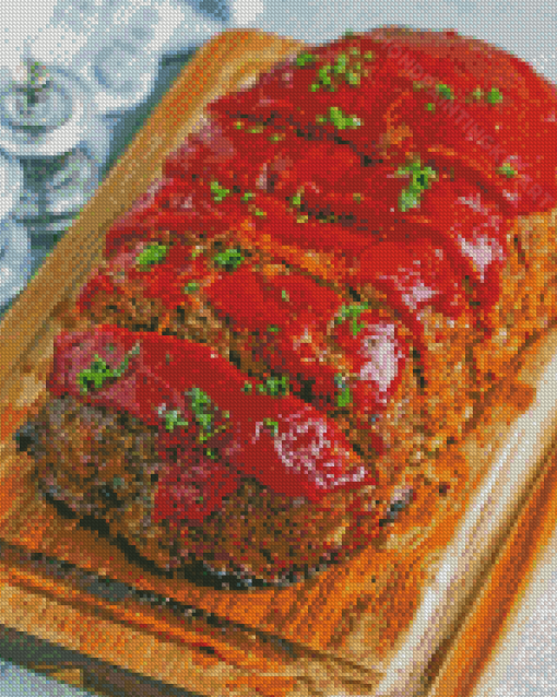 Meatloaf With Tomato Sauce Diamond Painting