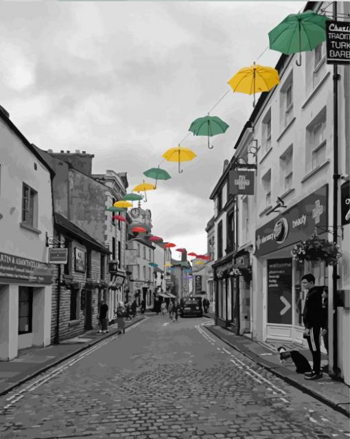 Monochrome Ulverston Streets Diamond Painting