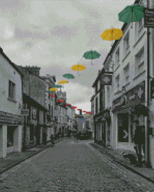 Monochrome Ulverston Streets Diamond Painting