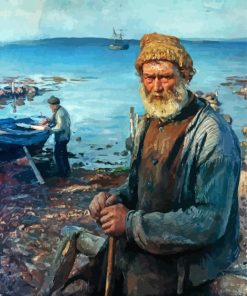 Old Fisherman Diamond Painting