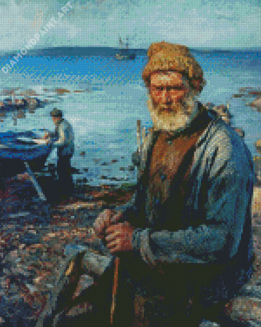 Old Fisherman Diamond Painting