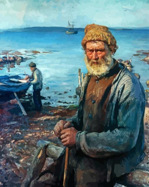 Old Fisherman Diamond Painting