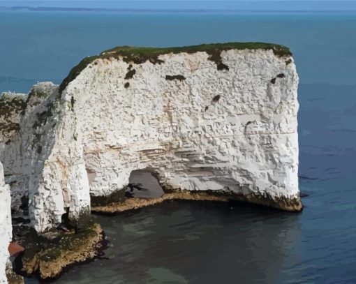 Old Harry Rocks Seascape Diamond Painting