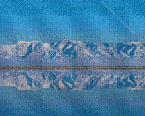 Oquirrh Mountains Reflection Diamond Painting