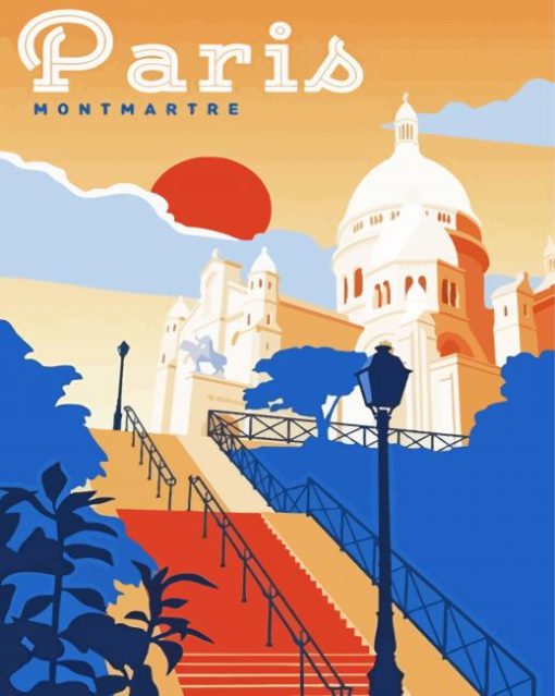 Paris Montmartre Poster Diamond Painting