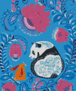 Petrykivka Panda Diamond Painting