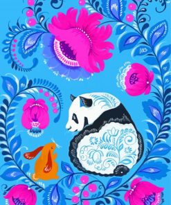 Petrykivka Panda Diamond Painting