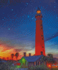 Ponce De Leon Lighthouse At Sunset Diamond Painting