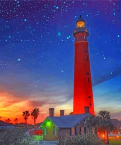 Ponce De Leon Lighthouse At Sunset Diamond Painting