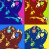 Pop Art Gorilla With Headphones Diamond Painting