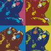 Pop Art Gorilla With Headphones Diamond Painting