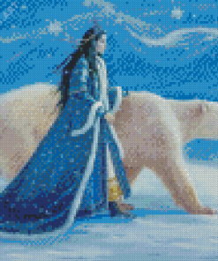 Princess And Bear Diamond Painting