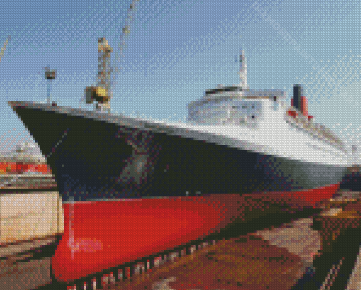 QE2 Liner Ocean Ship Diamond Painting