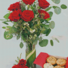 Roses With Valentine Cookies Diamond Painting