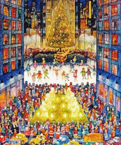 Rockefeller Center Christmas Tree Diamond Painting