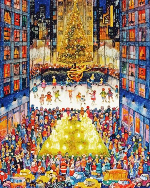 Rockefeller Center Christmas Tree Diamond Painting