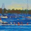 Rowers In The Sea Diamond Painting