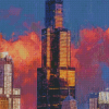 Sears Tower Chicago Art Diamond Painting