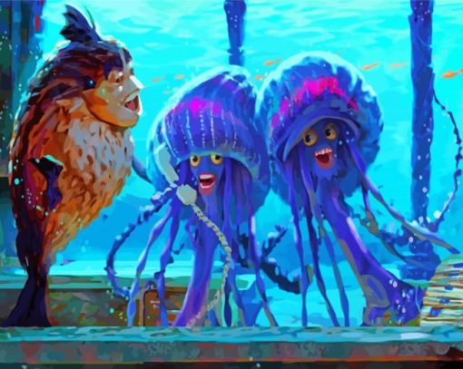 Shark Tale Characters Art Diamond Painting