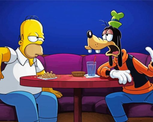 Simpson And Goofy Diamond Painting