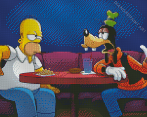 Simpson And Goofy Diamond Painting