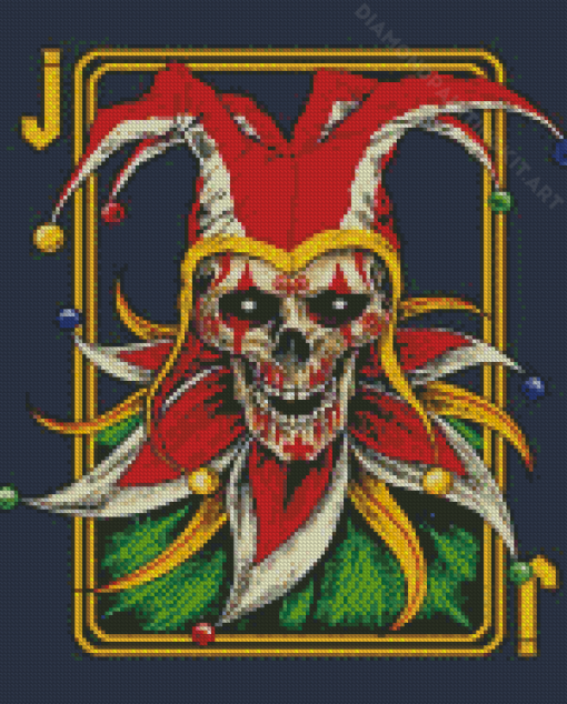 Skull Joker Card Diamond Painting