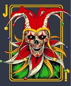 Skull Joker Card Diamond Painting