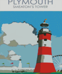 Smeatons Tower Plymouth Poster Diamond Painting