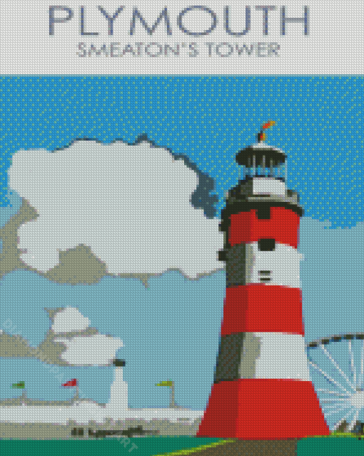 Smeatons Tower Plymouth Poster Diamond Painting