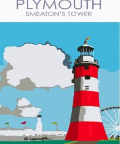 Smeatons Tower Plymouth Poster Diamond Painting