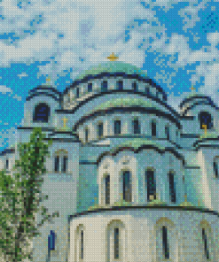 St Sava Church In Belgrade Diamond Painting