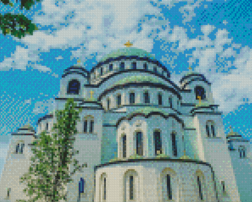 St Sava Church In Belgrade Diamond Painting