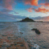 St Michaels Mount With Clouds Diamond Painting