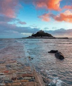 St Michaels Mount With Clouds Diamond Painting