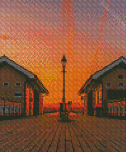 Sunrise At Penarth Pier Diamond Painting