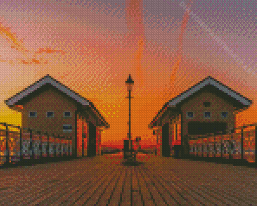 Sunrise At Penarth Pier Diamond Painting