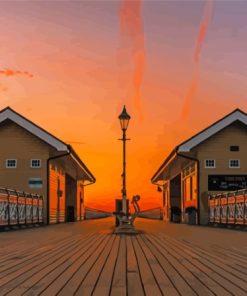 Sunrise At Penarth Pier Diamond Painting