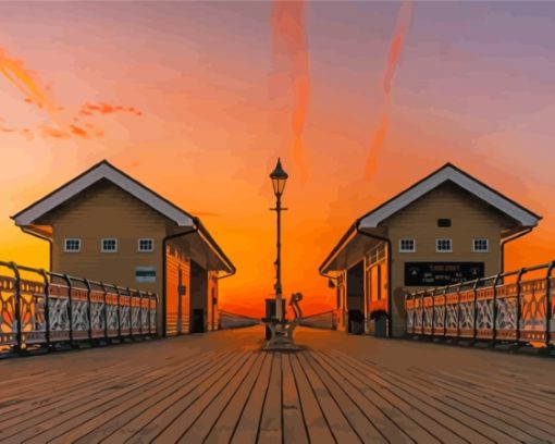 Sunrise At Penarth Pier Diamond Painting