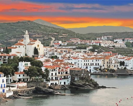 Sunset At Cadaques Diamond Painting