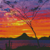 Sunset Over Tetakawi Peak Diamond Painting