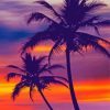 Sunset Palm Trees Diamond Painting